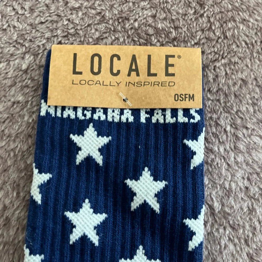 Patriotic Stars and Stripes Men's Crew Socks by Locale
